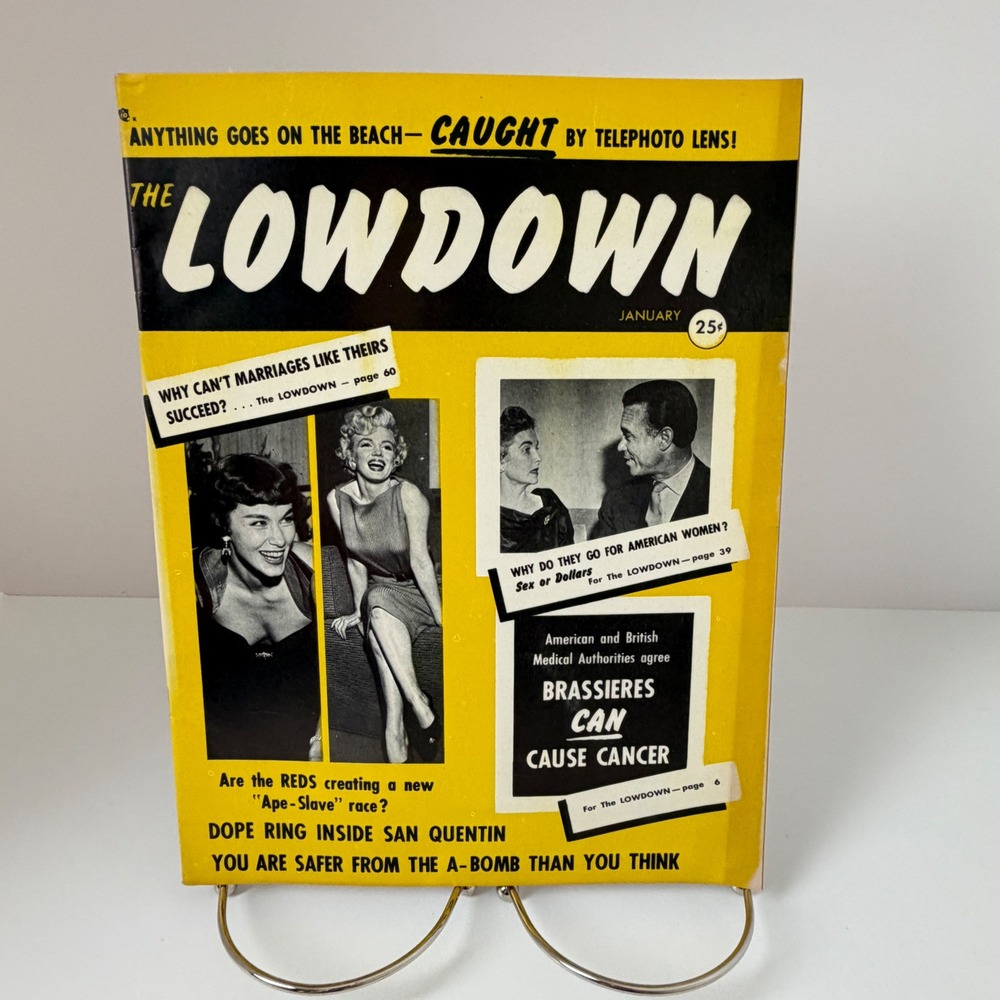 The Lowdown Magazine January 1955 Marilyn Monroe Hollywood Vintage